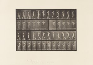 Tabliczka 548. Stwardnienie boczne; A,B, Chodzenie, 1885 autorstwa Eadweard Muybridge
