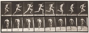 Płyta 61. Bieganie na pełnych obrotach (niedoskonała akcja, buty) autorstwa Eadweard Muybridge