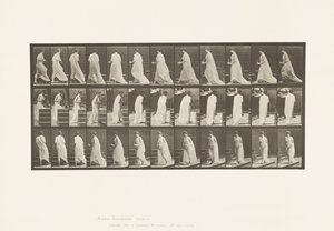 Płyta 97. Zwrot do schodów z dzbanem i kielichem w rękach autorstwa Eadweard Muybridge