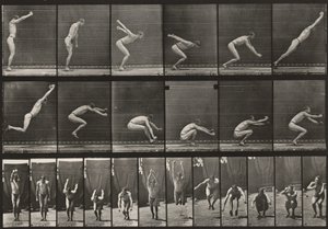Tablica numer 163. Skok, skok w dal z miejsca autorstwa Eadweard Muybridge