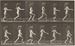 Płyta numer 469. Biegnące dziecko, 1887 (zdjęcie) autorstwa Eadweard Muybridge
