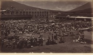 Plac i pałac wicekróla - Antigua de Guatemala, 1877 (zdjęcie) autorstwa Eadweard Muybridge