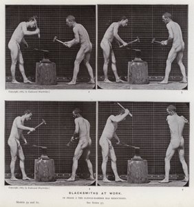 Postać ludzka w ruchu: kowale przy pracy autorstwa Eadweard Muybridge