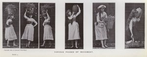 Postać ludzka w ruchu: różne fazy ruchu (zdjęcie czarno-białe) autorstwa Eadweard Muybridge