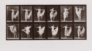 Tańcząca kobieta, płyta 107 z lokomotywy zwierząt, 1887 autorstwa Eadweard Muybridge