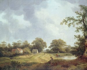 Pejzaż Suffolk (olej na płótnie) autorstwa Ebenezer Tull