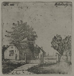 Widok na Hekendorp Hekendorp (tytuł na obiekcie) autorstwa Eberhard Cornelis Rahms
