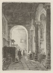 Wnętrze kościoła autorstwa Eberhard Cornelis Rahms