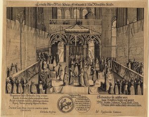 Koronacja króla Ferdynanda II na cesarza rzymskiego. 1619 autorstwa Eberhard Kieser