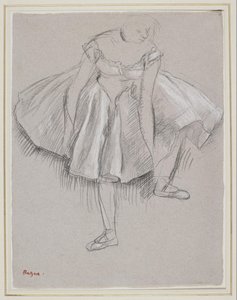 Tancerka poprawiająca pantofel autorstwa Edgar Degas