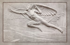 „Speed” (litografia kolorowa) autorstwa Edgar Bertram Mackennal