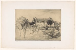 Widok na ogród w pobliżu domu La maison d