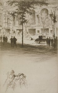 Rynek, ilustracja do „Mitsou” Sidonie-Gabrielle Colette (1873-1954) wydana w 1930 r. (akwaforta i sucha igła) autorstwa Edgar Chahine