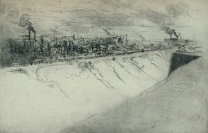 St Ouen widziany z fortyfikacji Paryża, 1915