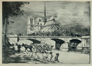 Apsyda Notre Dame, 1915 autorstwa Edgar Chahine