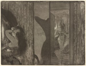 Aktorki w garderobie autorstwa Edgar Degas