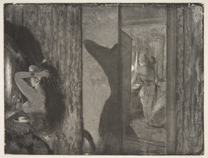 Aktorki w swoich garderobie, 1879-80. autorstwa Edgar Degas