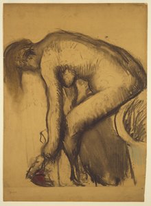 Po kąpieli (kobieta susząca stopy) autorstwa Edgar Degas