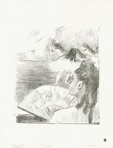 W teatrze - Kobieta z wachlarzem, ok. 1878-80 autorstwa Edgar Degas