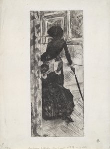 W Luwrze: La Peinture (Mary Cassatt), ok. 1879-80 (akwaforta i akwatinta) autorstwa Edgar Degas
