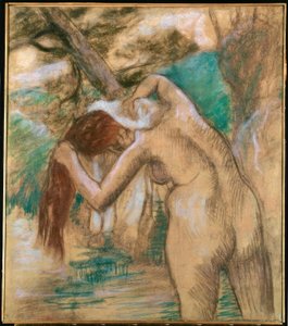 Kąpiący się nad wodą autorstwa Edgar Degas