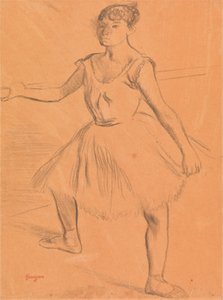Balerina stojąca przy barze autorstwa Edgar Degas
