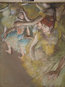Tancerze baletowi na scenie autorstwa Edgar Degas