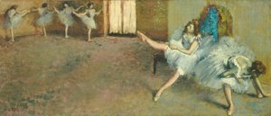 Przed baletem autorstwa Edgar Degas