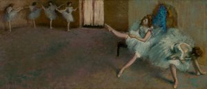 Przed baletem, 18901892. autorstwa Edgar Degas