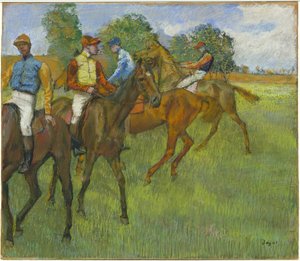 Przed wyścigiem, ok. 1887-89 (pastel na papierze) autorstwa Edgar Degas