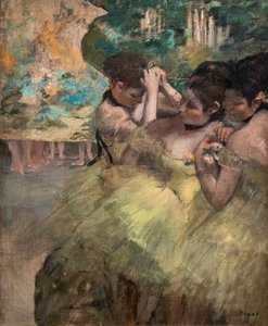 Za kulisami (znani również jako „Żółte tancerki”). 1874-1876. Olej na płótnie. autorstwa Edgar Degas