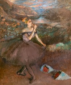 Tancerka bukietów. Około 1895-1900. Olej na płótnie. autorstwa Edgar Degas