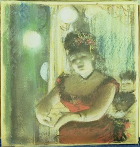 Śpiewaczka koncertowa w kawiarni, ok. 1878 r. autorstwa Edgar Degas