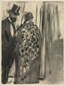 Rozmowa: Ludovic Halévy i Madame Cardinal Rozmowa, ok. 1880-1883. autorstwa Edgar Degas