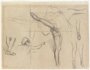 Tancerka - sześć szkiców autorstwa Edgar Degas