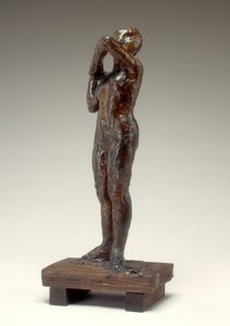 Tancerka dopasowująca pasek na ramię swojego gorsetu, lata 1880-1890. autorstwa Edgar Degas