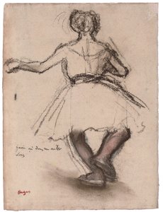 tancerz, widok z tyłu, autorstwa Edgar Degas
