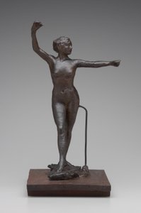 Tancerka gotowa do tańca z prawą nogą do przodu, 1882-95 (wosk i technika mieszana)