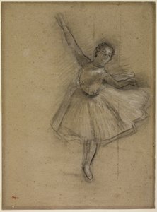 Toczenie tancerza, ok. 1876 (węgiel i kreda na papierze) autorstwa Edgar Degas