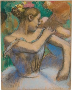 Tancerka dopasowująca ramię, ok. 1896-99 autorstwa Edgar Degas