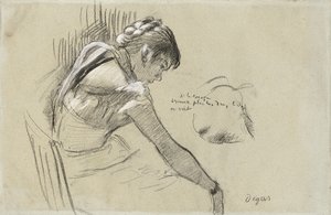 Tancerka w spoczynku; Odpoczywająca tancerka, 1879 autorstwa Edgar Degas