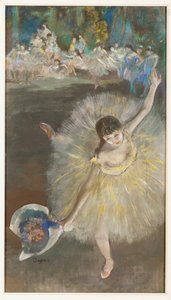 Tancerka w arabesce (pastel) autorstwa Edgar Degas