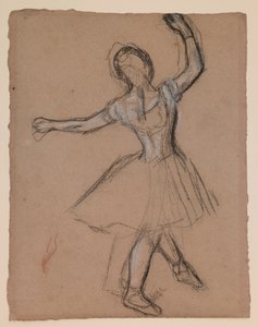 Tancerka na scenie i w ruchu autorstwa Edgar Degas