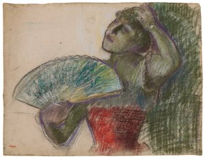 Tancerka z Wachlarzem; Danseuse a l"eventail, c.1894 autorstwa Edgar Degas