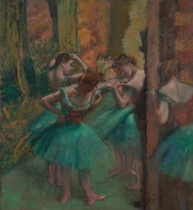 Tancerze, różowy i zielony, ca. 1890. autorstwa Edgar Degas