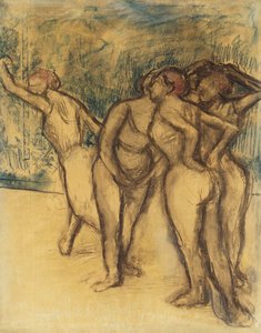 Tańczące dziewczyny; Tancerze, autorstwa Edgar Degas