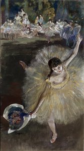 Tańcząca dziewczyna (olej na płótnie autorstwa Edgar Degas