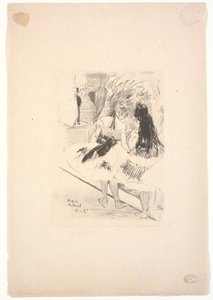 Za kulisami autorstwa Edgar Degas