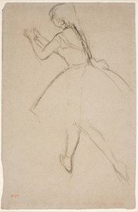 Tańce w pozycji chodu z wyciągniętymi ramionami autorstwa Edgar Degas