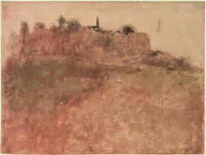 Wioska Esterel, ok. 1890 (monotypia) autorstwa Edgar Degas